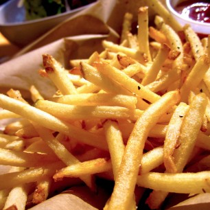 French fries! I checked; these are fried with vegetable oil.